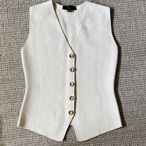 Cream Button-Up Vest